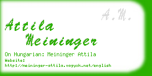 attila meininger business card